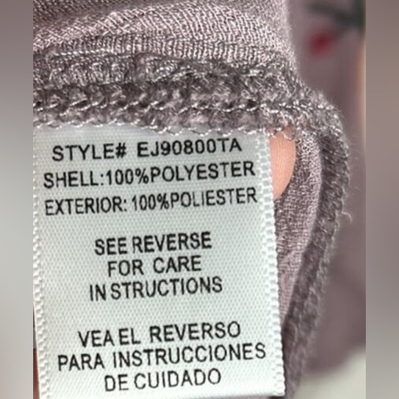 EN CREME Floral Embroidered Maxi Kimono/Duster w/Side Slits In Lavender L✨EUC✨ - Picture 10 of 10